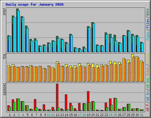 Daily usage for January 2026