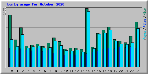 Hourly usage for October 2020