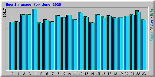 Hourly usage for June 2023