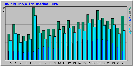 Hourly usage for October 2025