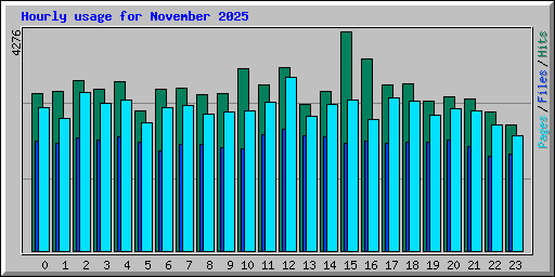 Hourly usage for November 2025