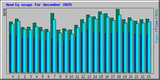 Hourly usage for December 2025