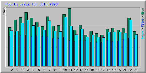 Hourly usage for July 2026